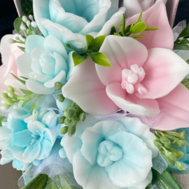 Roze en turquoise - kleurcode: 92