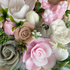 Beige, roze, sage, vanille en wit - kleurcode: 5
