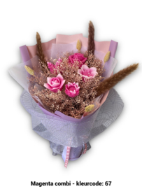 Zeepboeket met 5 st. gemengde zeepbloemen