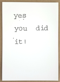 Yes you did it!