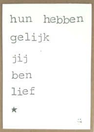 Hun hebben gelijk, jij ben lief ;-)