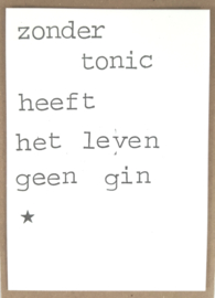 Zonder tonic heeft het leven geen gin