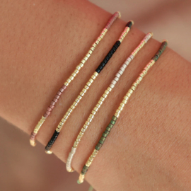 Miyuki armband - Black Gold