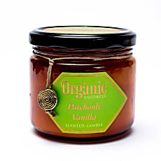 Organic Soja geurkaars - Patchouli & Vanille - 200 g - Geschenkverpakking