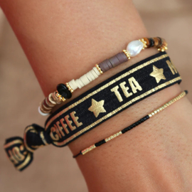 Miyuki armband - Black Gold