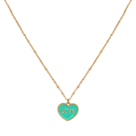 Gouden ketting - Heart Love - 45 cm lang