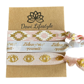 Set van 3 elastiekjes - Believe
