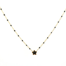Gouden ketting - Little star Black