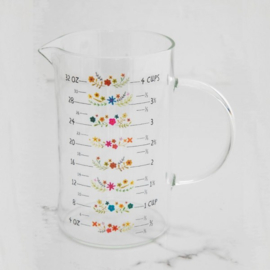 Maatbeker - Bloemen - Handgeblazen glas