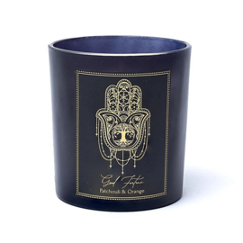 Manifestatiekaars - Good Fortune - Rode Jaspis - Patchouli & Orange - 120 gr - Song of India