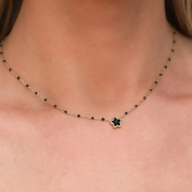 Gouden ketting - Little star Black