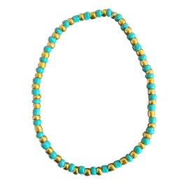 Enkelbandje Sayang - Turquoise - 23 cm