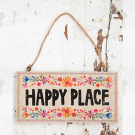 Houten bord - Happy Place