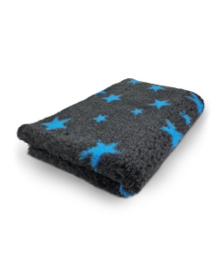 Vetbed Antraciet & Blauwe sterren