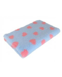 Vetbed Lichtblauw & roze hartjes
