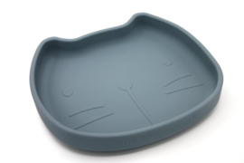Siliconen Bord met Zuignap Pippa the Cat Blauw