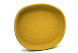 Siliconen Bord met Zuignap Alfie the Lion Okergeel