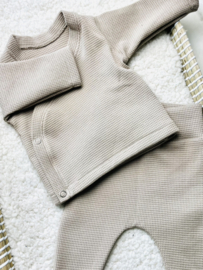Overslagshirtje   |   Wafel Donker Beige
