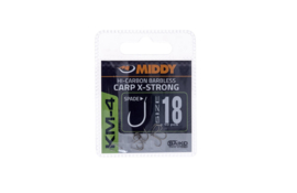 MIDDY KM-4 Carp X-Strong Spade Barbless Hooks