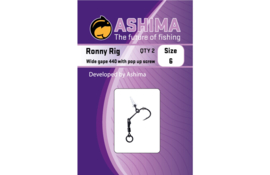 Ashima Wide Cape Ronny Rig 440 Size 6 With Pop Up Screw - 2 pcs