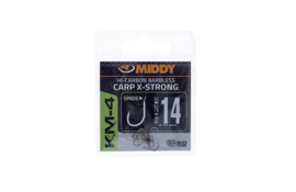 MIDDY KM-4 Carp X-Strong Spade Barbless Hooks