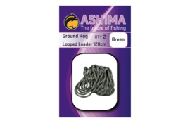 Ashima Groundhog leaders Green 1.20m 2pcs