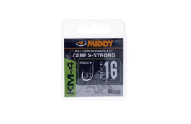 MIDDY KM-4 Carp X-Strong Spade Barbless Hooks