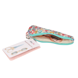 Opvouwbare schaar 9.6 cm rosé goud in handig zakje