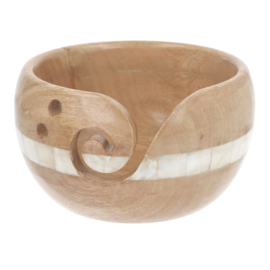 Scheepjes Yarn Bowl mangohout en parelmoer 15 x 9 cm