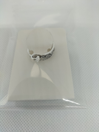 Garenring gegraveerd zilver