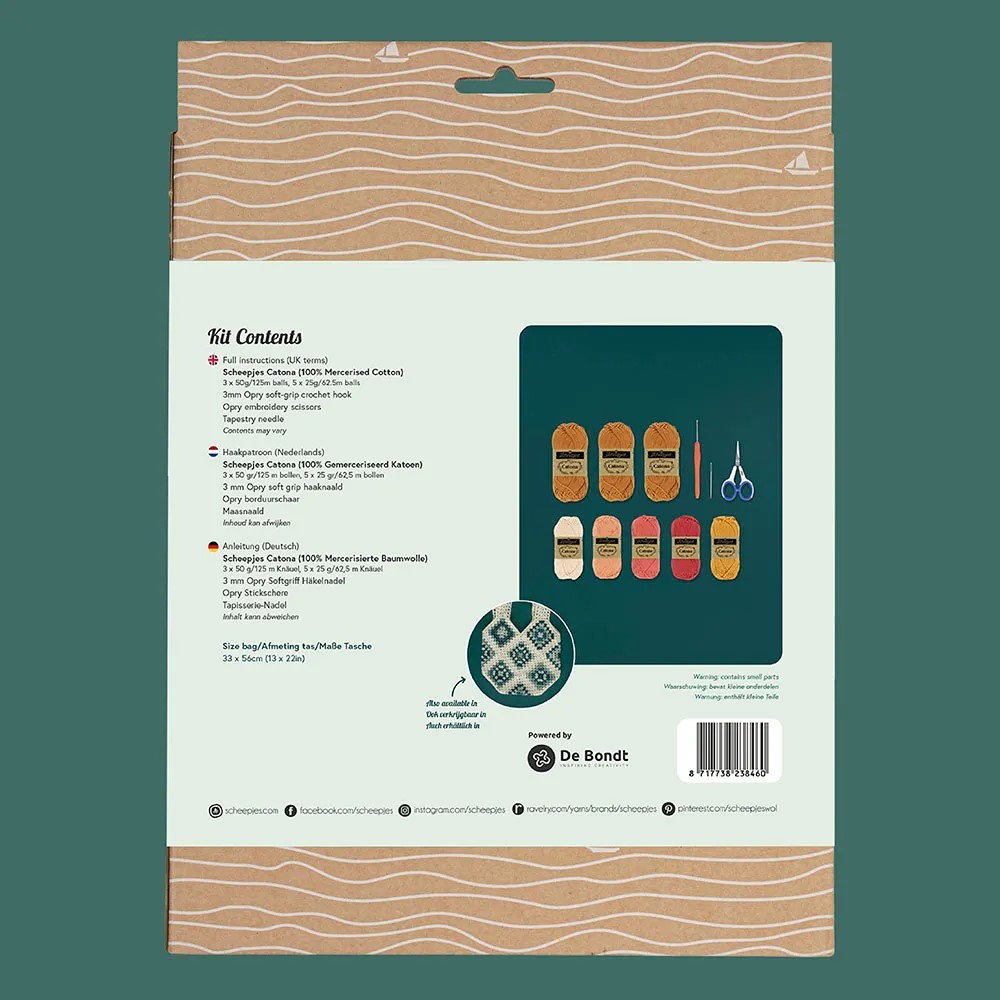 Scheepjes Beginner haakkit Granny Square tas goud
