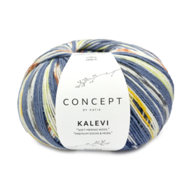 Kalevi Socks     Blauw - groen - oker
