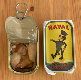 Portugese kabeljauw, in olijfolie en knoflook (Naval)