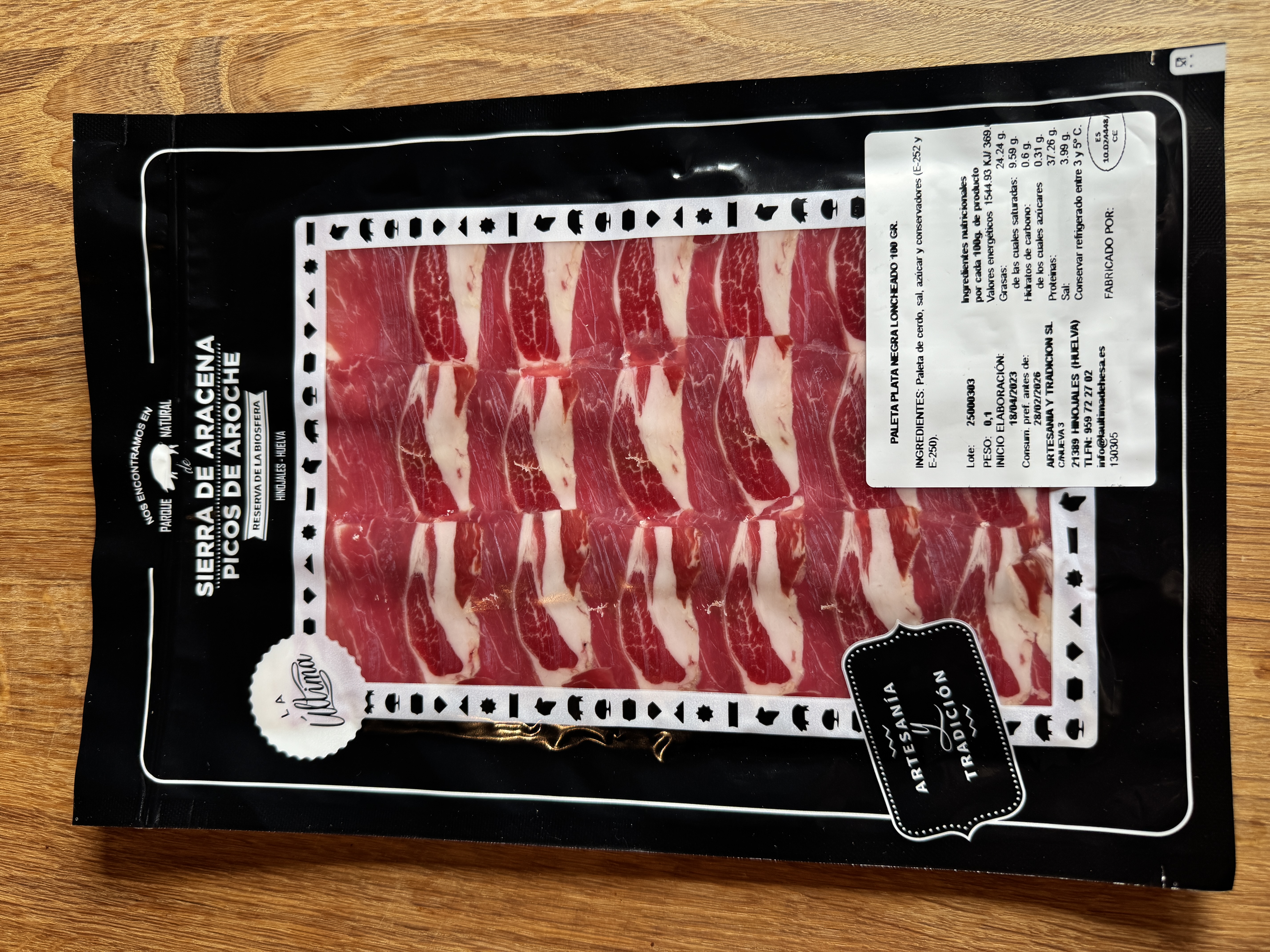 Paleta Iberica Pata Negra  Schouder (100 gram)