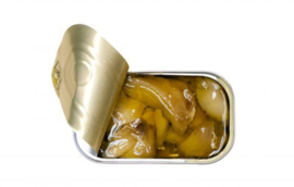 Kabeljauw in olijfolie met knoflook