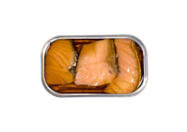 Zalmfilet gerookt in extra vierge olijfolie