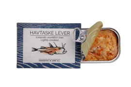 Licht gerookte zeeduivel lever