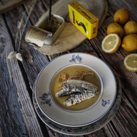 Sardines in olijfolie met citroen