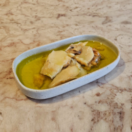 Kabeljauw in olijfolie met truffel