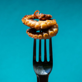 octopus is knoflooksaus