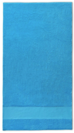 Sauna/Strandlaken met brede band 17 cm | Turquoise