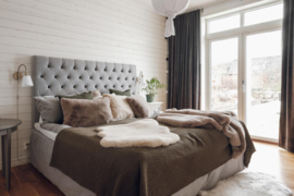 Pluizig vloerkleed Taupe | Skinnwille Home