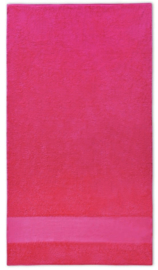 Sauna/Strandlaken met brede band 17 cm | Fuchsia