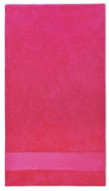 Douchelaken met brede band 15 cm | Fuchsia