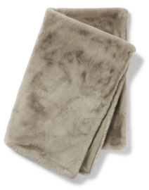 Pluizige deken Taupe | Skinnwille Home