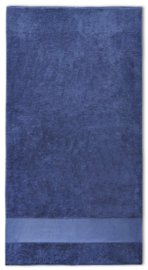 Sauna/Strandlaken met brede band 17 cm | Navy