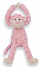 Slingeraap Roze met t-shirt | 45 cm