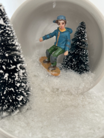 Kop en schotel | Snowboarder