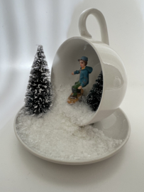 Kop en schotel | Snowboarder