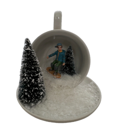 Kop en schotel | Snowboarder